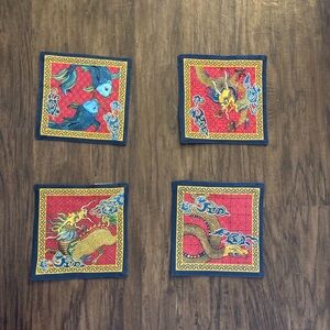 Williams Sonoma Set of 4 Lunar cocktail napkin